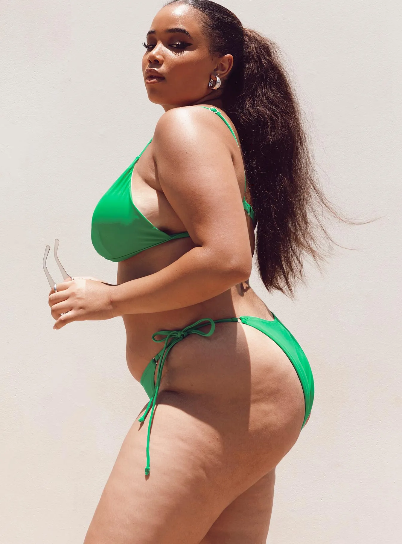 Paris Bikini Bottoms Green Curve Non Irritating Tags