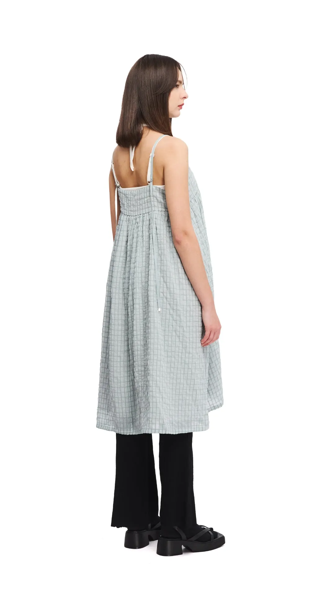 Fairy Mood Craft Edge Wrinkle Chiffon Slipdress