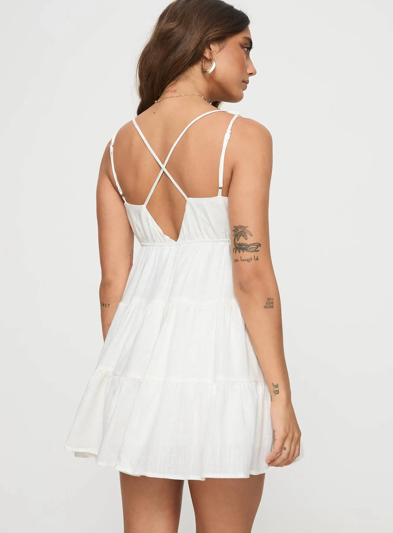 Flexible frame Dipsie Mini Dress White