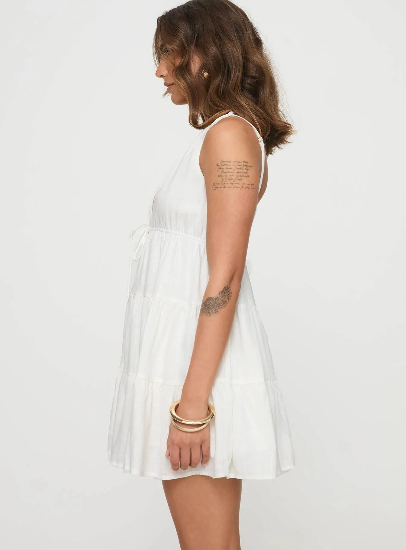 Dipsie Mini Dress White Comfy Fashion
