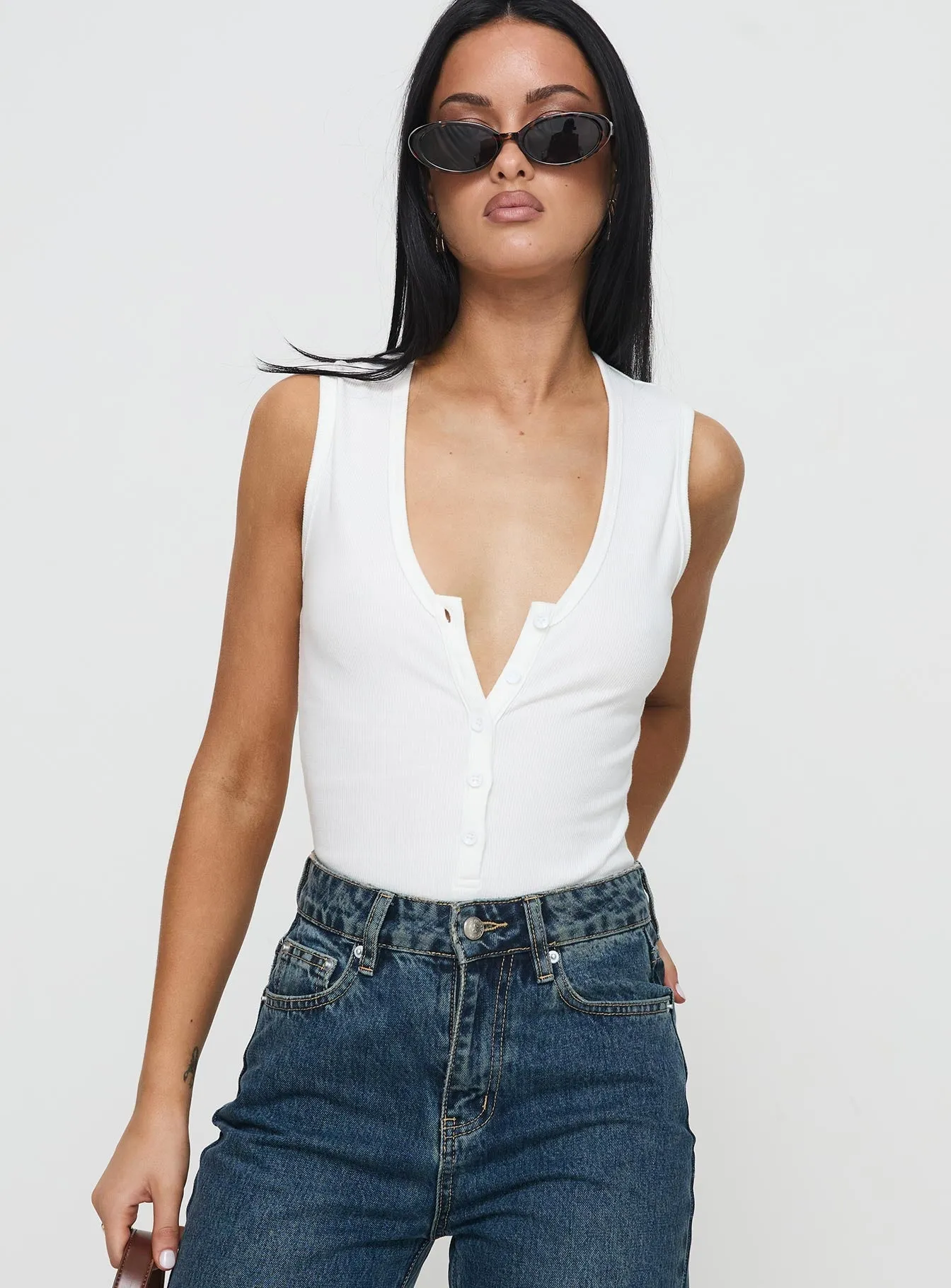 Avahlee Bodysuit White Training Teen Premium Retro