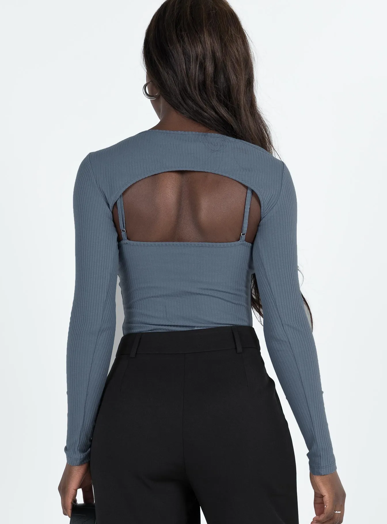 Calla Long Sleeve Bodysuit Steel Elegant Durable Elegant Sport