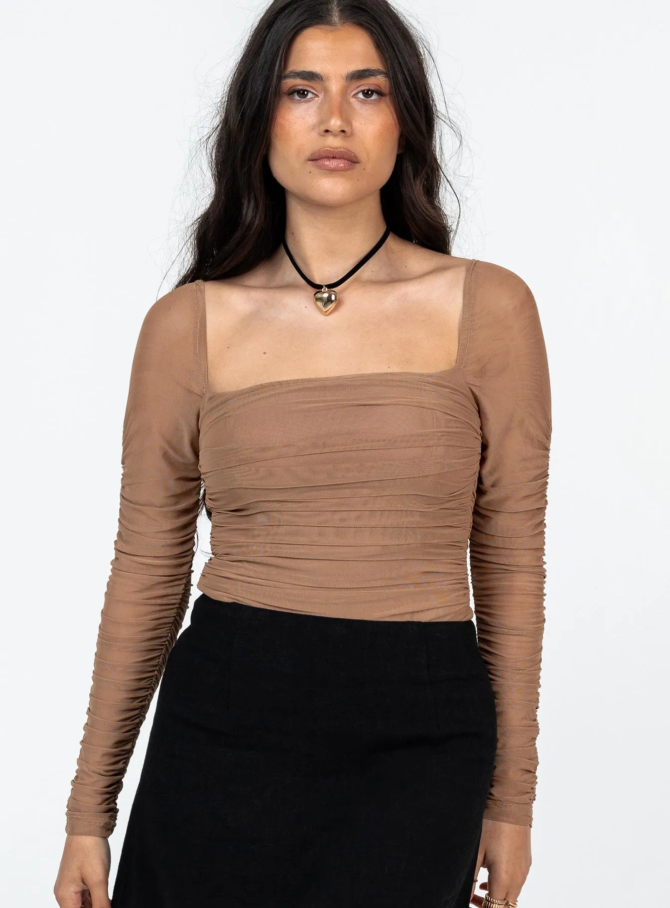 Delany Bodysuit Beige Petite Breathable Stretch