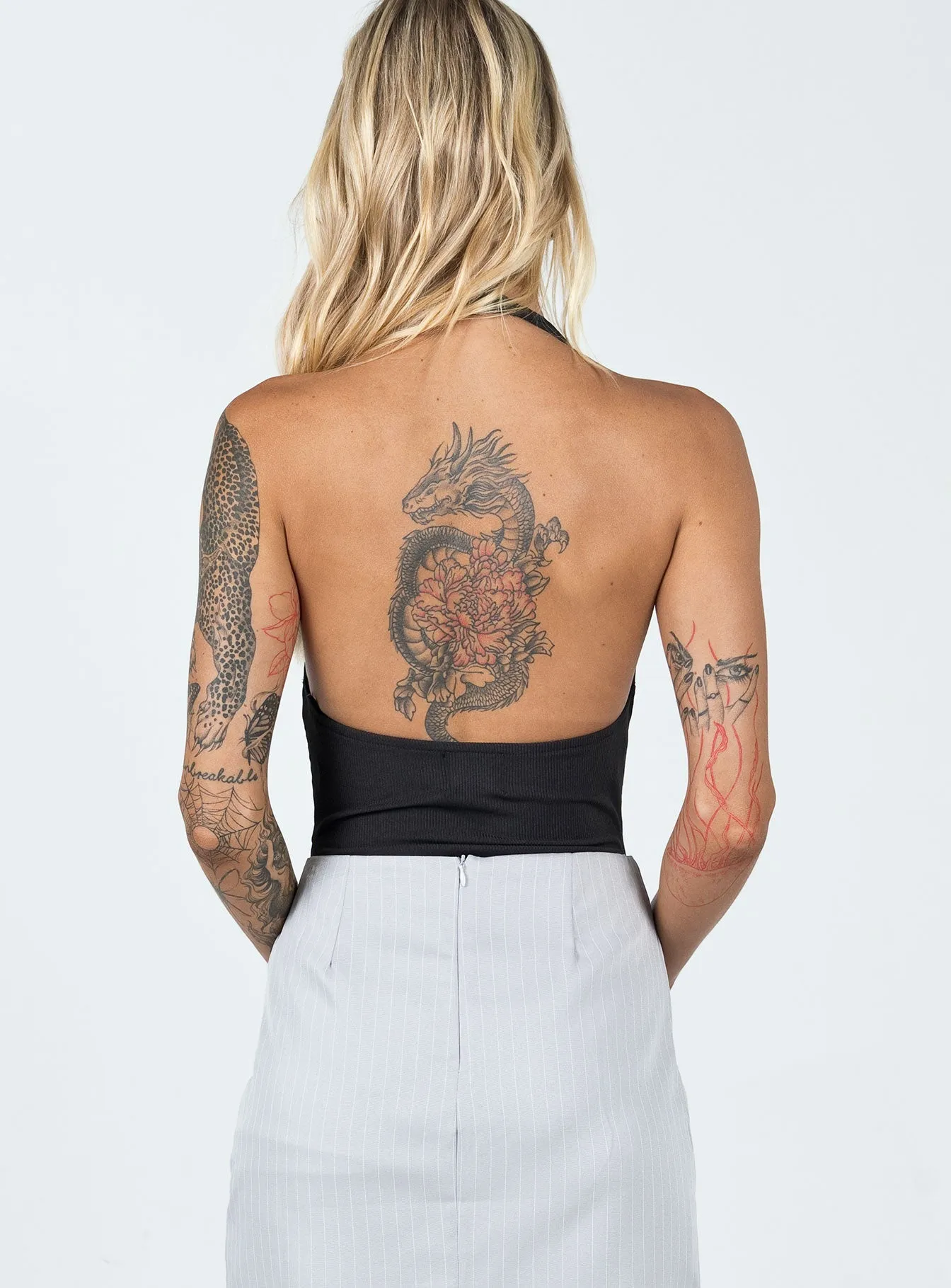 Ice Queen Bodysuit Black Yoga Relaxed