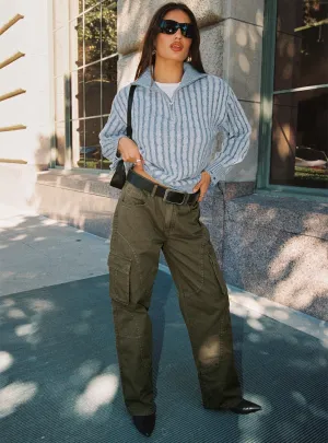 Ahstin Mid Rise Straight Leg Cargo Jeans Green Chill Vibes Outfit Plan