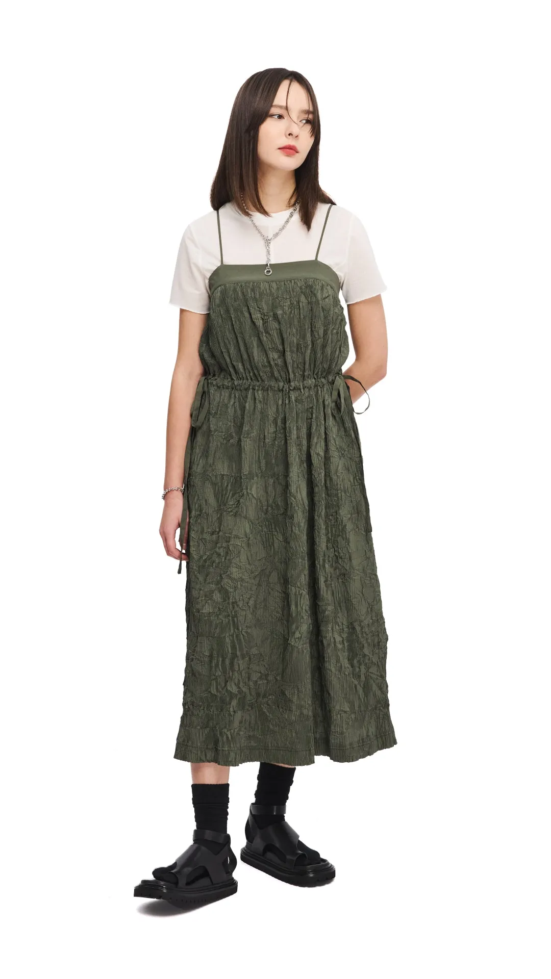 Crinkle Pleat Dress QuickReleaseFastenings