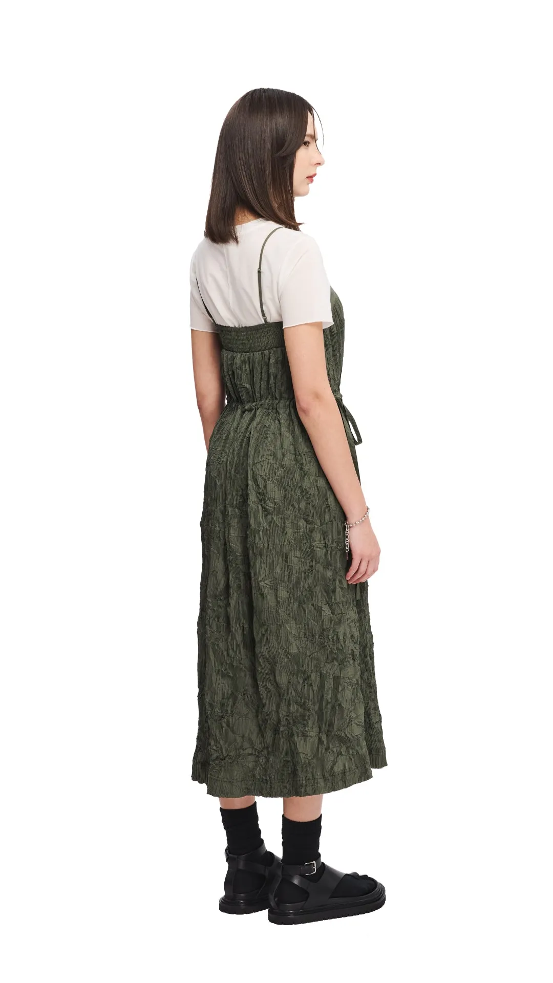 Crinkle Pleat Dress RecycledBlend