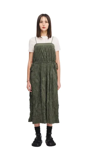 MultiPanelCut Crinkle Pleat Dress
