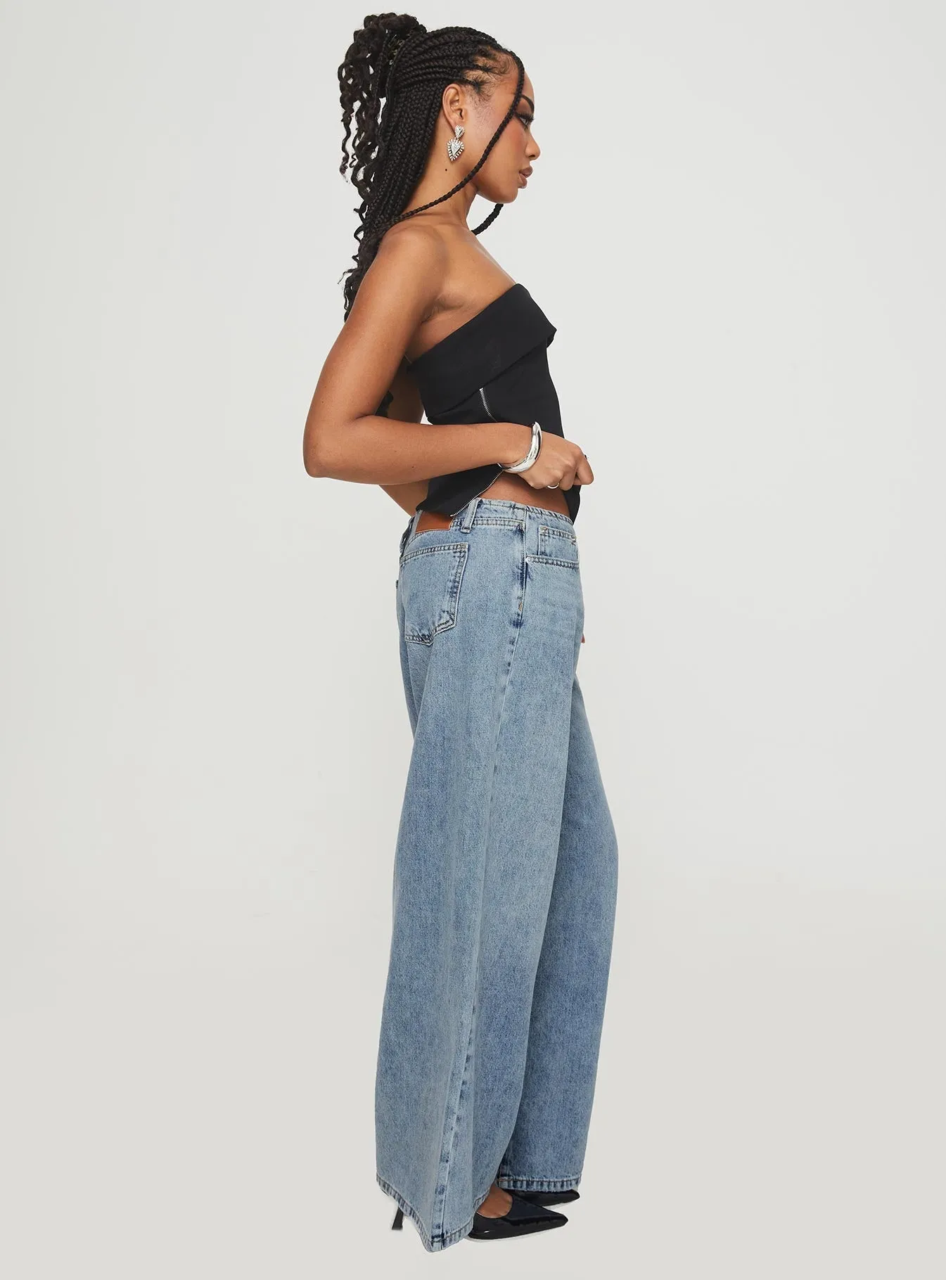 Mongo Baggy Jeans Light Wash Sunny Vibes Weekend Style Traveler Gear