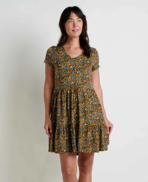 Marley Tiered Short Sleeve Dress Peace Core