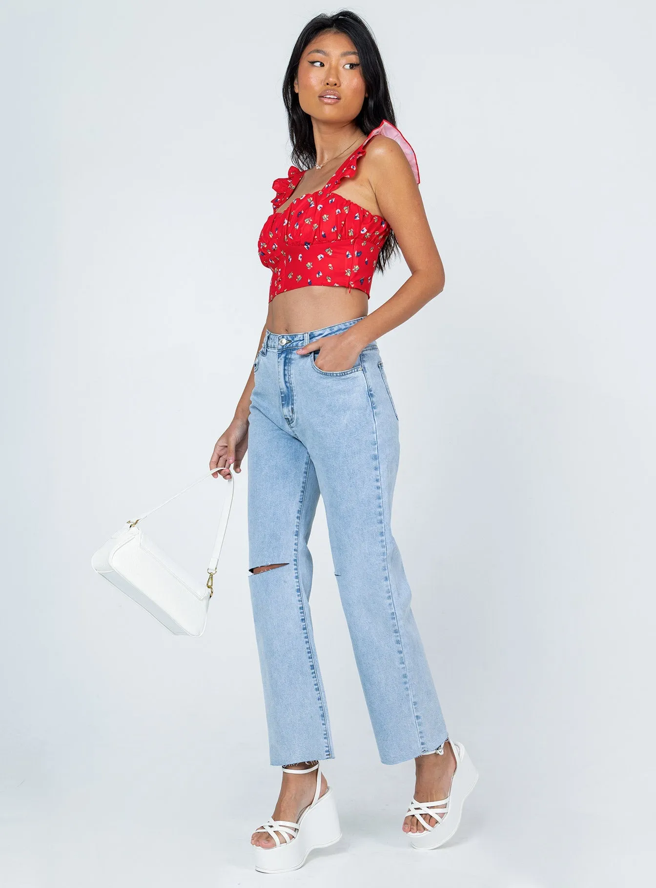 Straight Leg Daysia Lightwash Denim Jeans