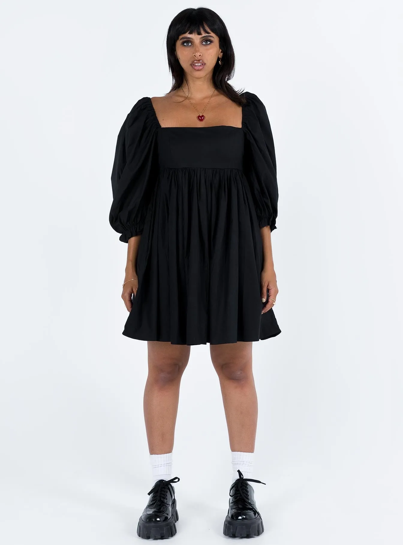 Bohen Mini Dress Black Simple Style Look