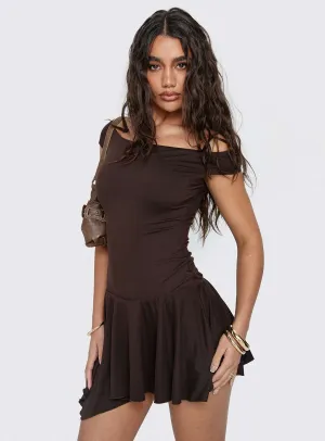 Got That Sense Strapless Playsuit Brown High Light Hypoallergenic fabric