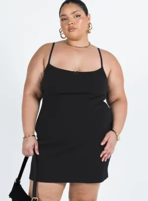 Katrina Mini Dress Black Curve Effortless Chic Wear