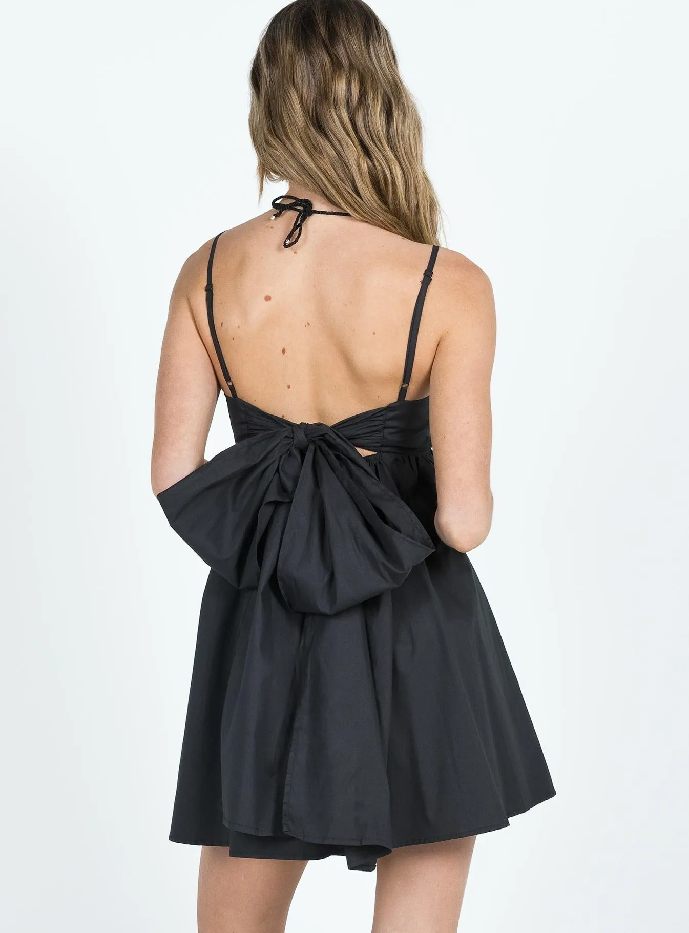 Trend Warm Lynelle Bow Mini Dress Black