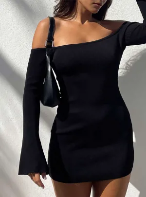 Parisa Long Sleeve Mini Dress Black Tall Casual Wear Summer Ready