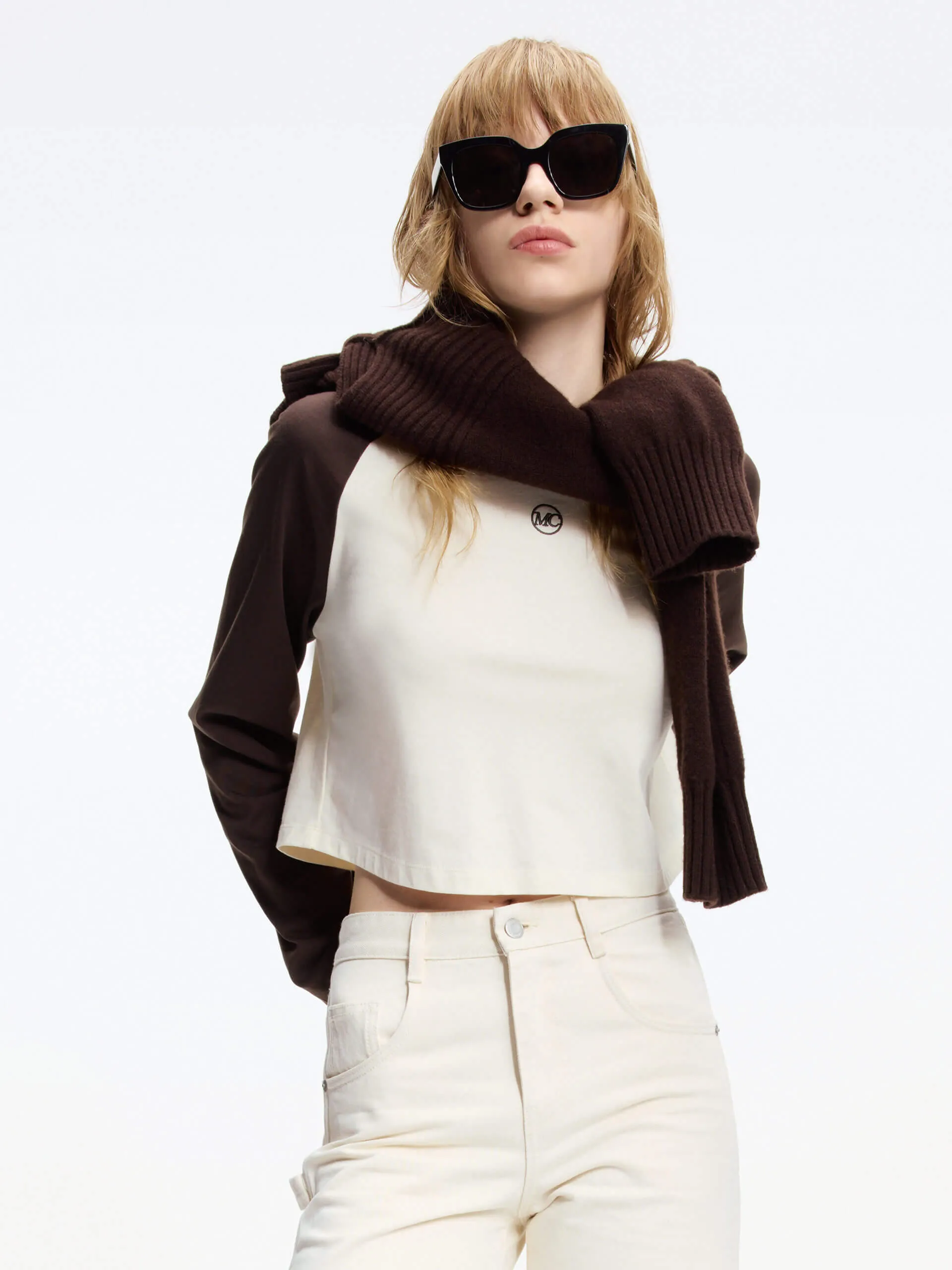Raglan Sleeves Cotton T-shirt Temperature Regulating cyber monday