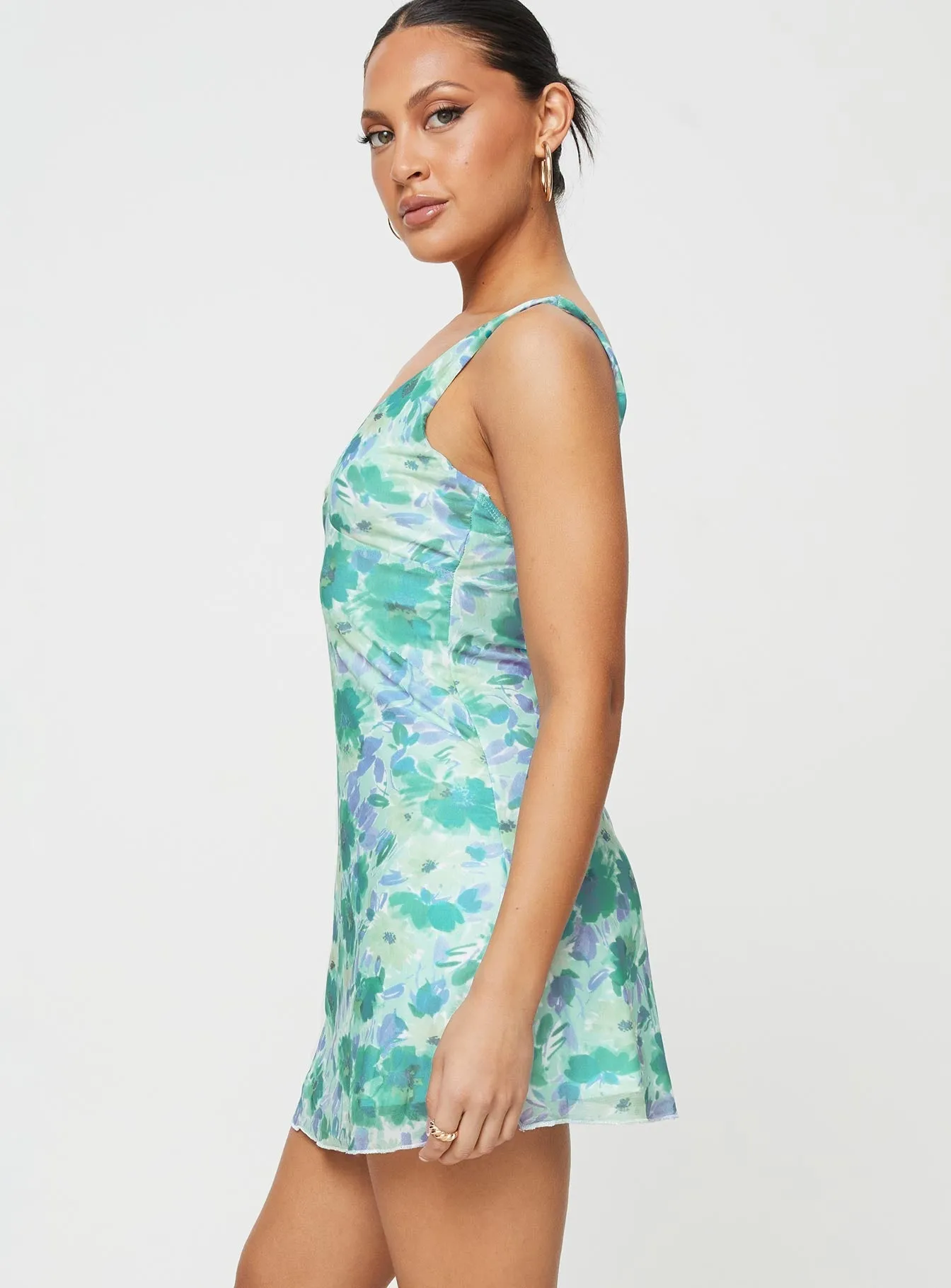Energy Wear City Chic Zuba Mini Dress Green Floral