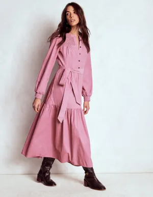 Sophisticated Design Cecily Cord Midi Dress-Pink Haze