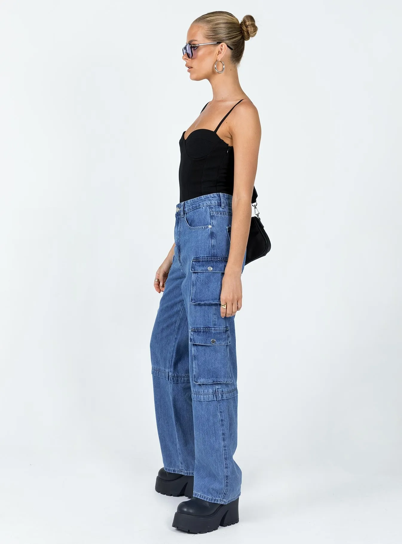 All Day Use Darla Cargo Denim Jeans