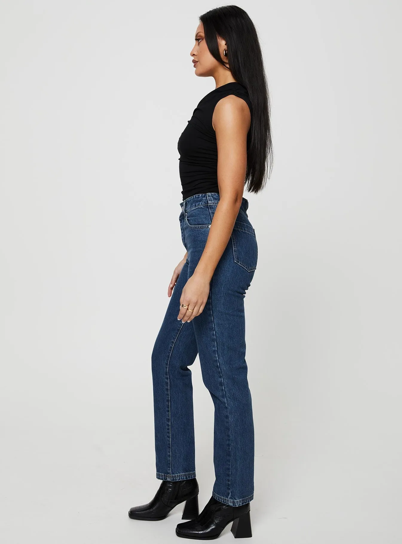 Gyoke Jeans Dark Wash Denim High Rise