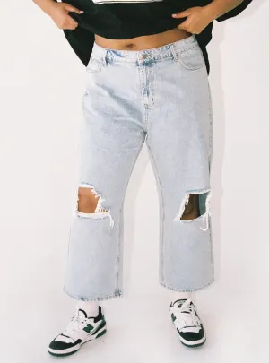Oxford Mom Jeans Mid Wash Denim Curve Simple Layers Go-to Comfort
