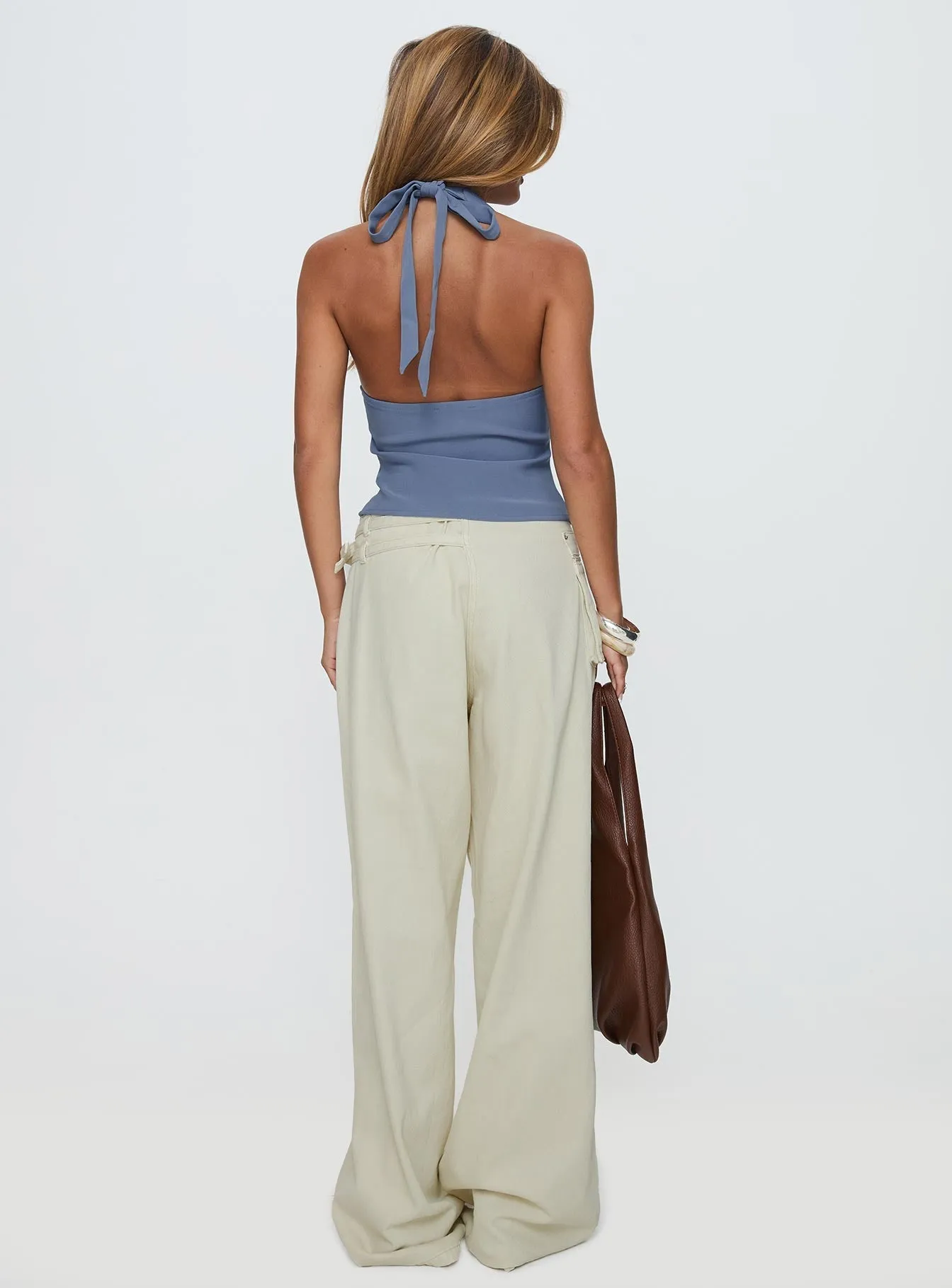 Paltrow Mid Rise Wide Leg Cargo Jeans Cream Petite Winter Warmth Minimalist Style Picnic Style Earthy Modern Minimalist Office Wear