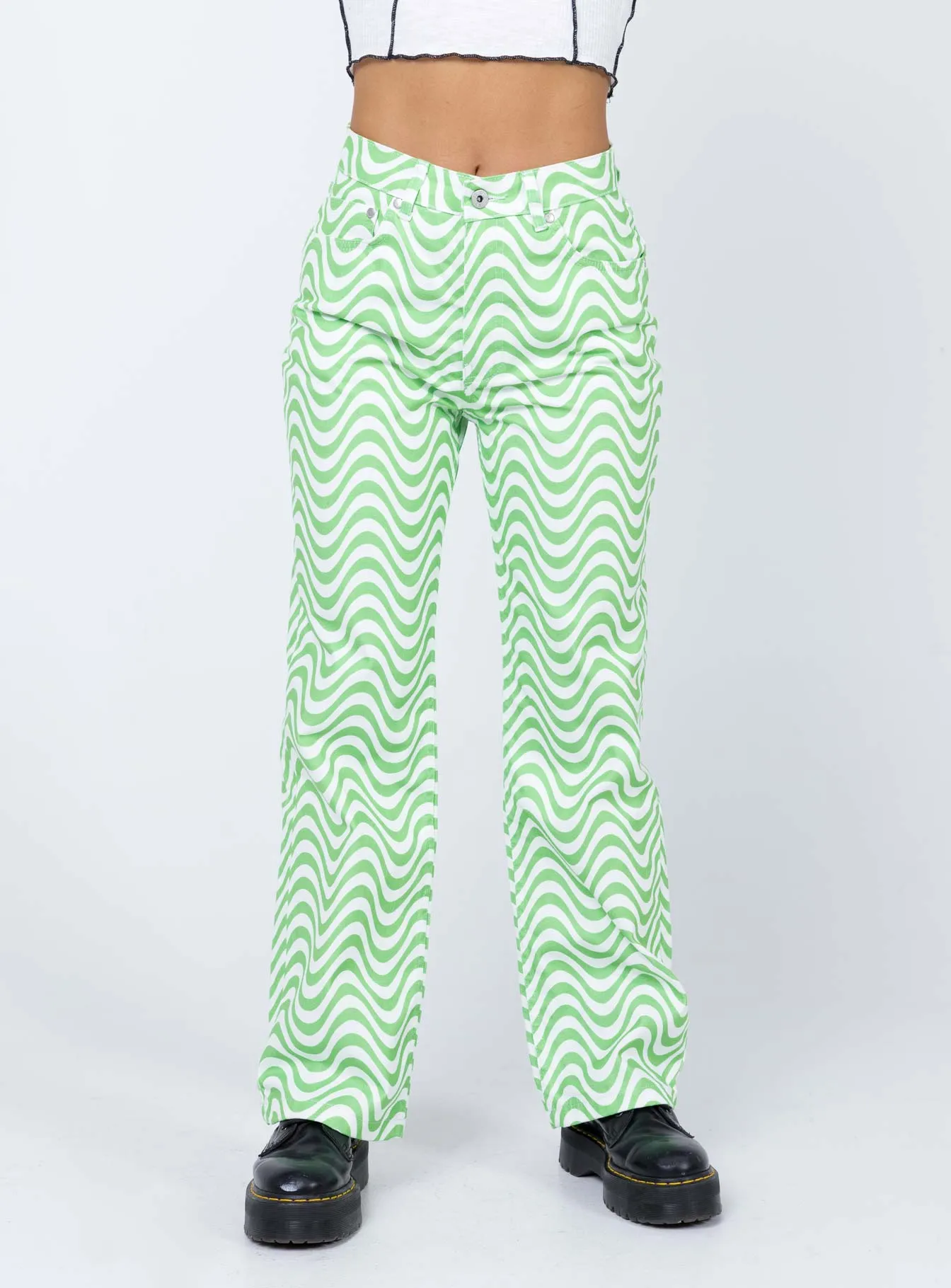 Classic Look Simple clothing The Ragged Priest Prism Jeans Green