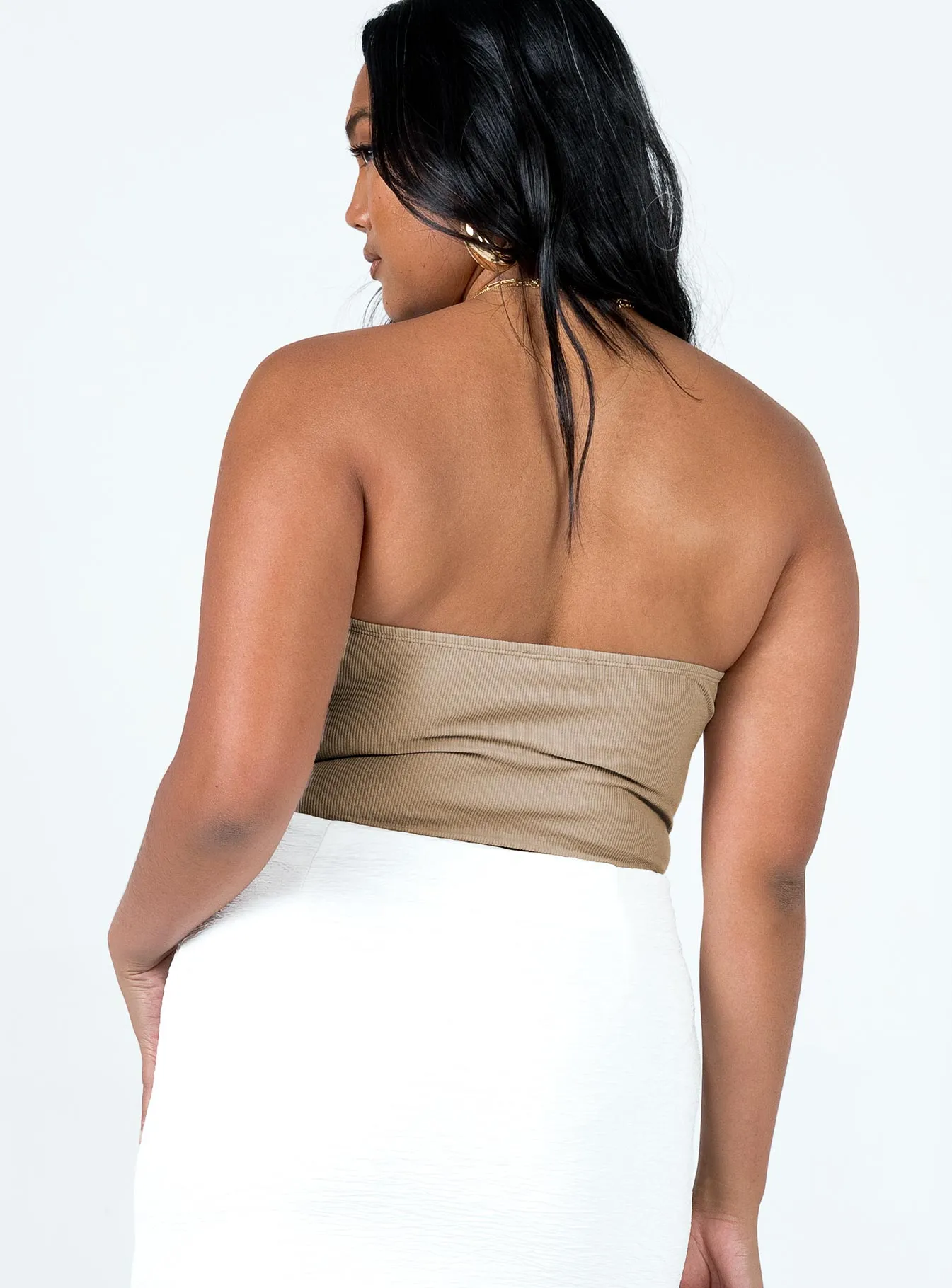 Shopping Comfy Cozy Dancer Aston Strapless Bodysuit Beige