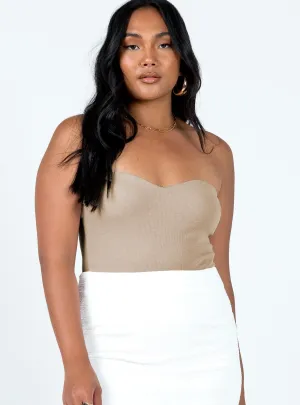 Aston Strapless Bodysuit Beige Flexible Hot Essential Family