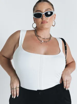 Soft Party Loose Event Samuel Corset Bodysuit White Curve