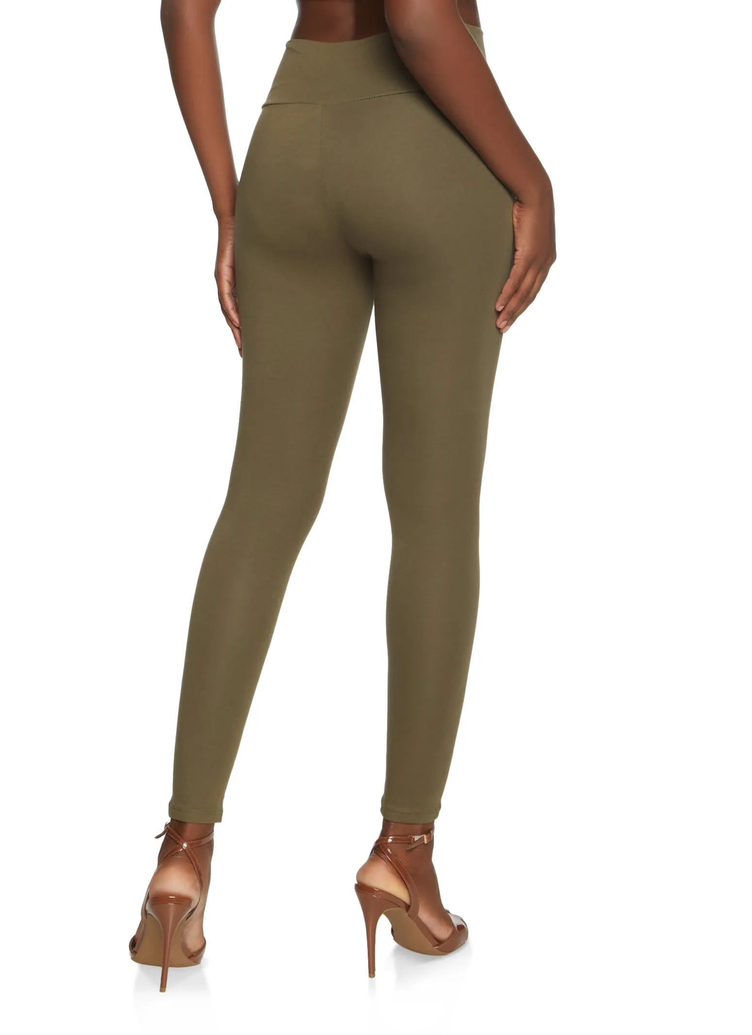 All Season Stay Dry Solid Wide Waist Leggings