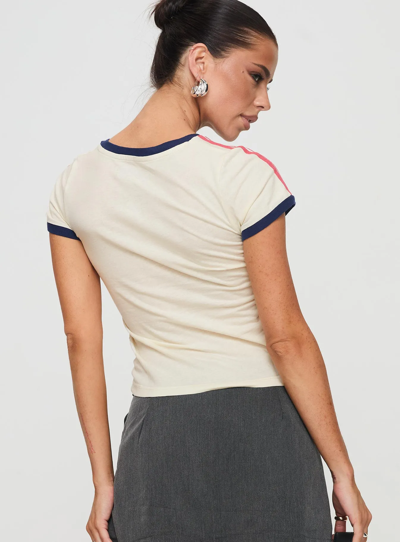 Plus size clothing Snoopy Tennis Club Tee White