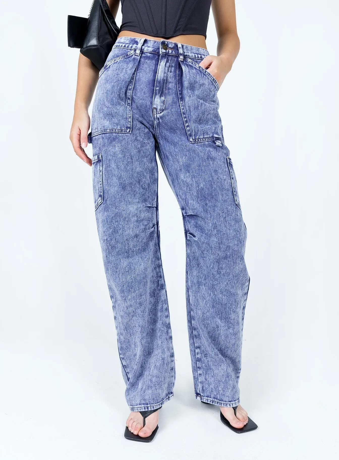 Miami Vice Pant Dark Wash Denim Soft Stretch Casual Energy