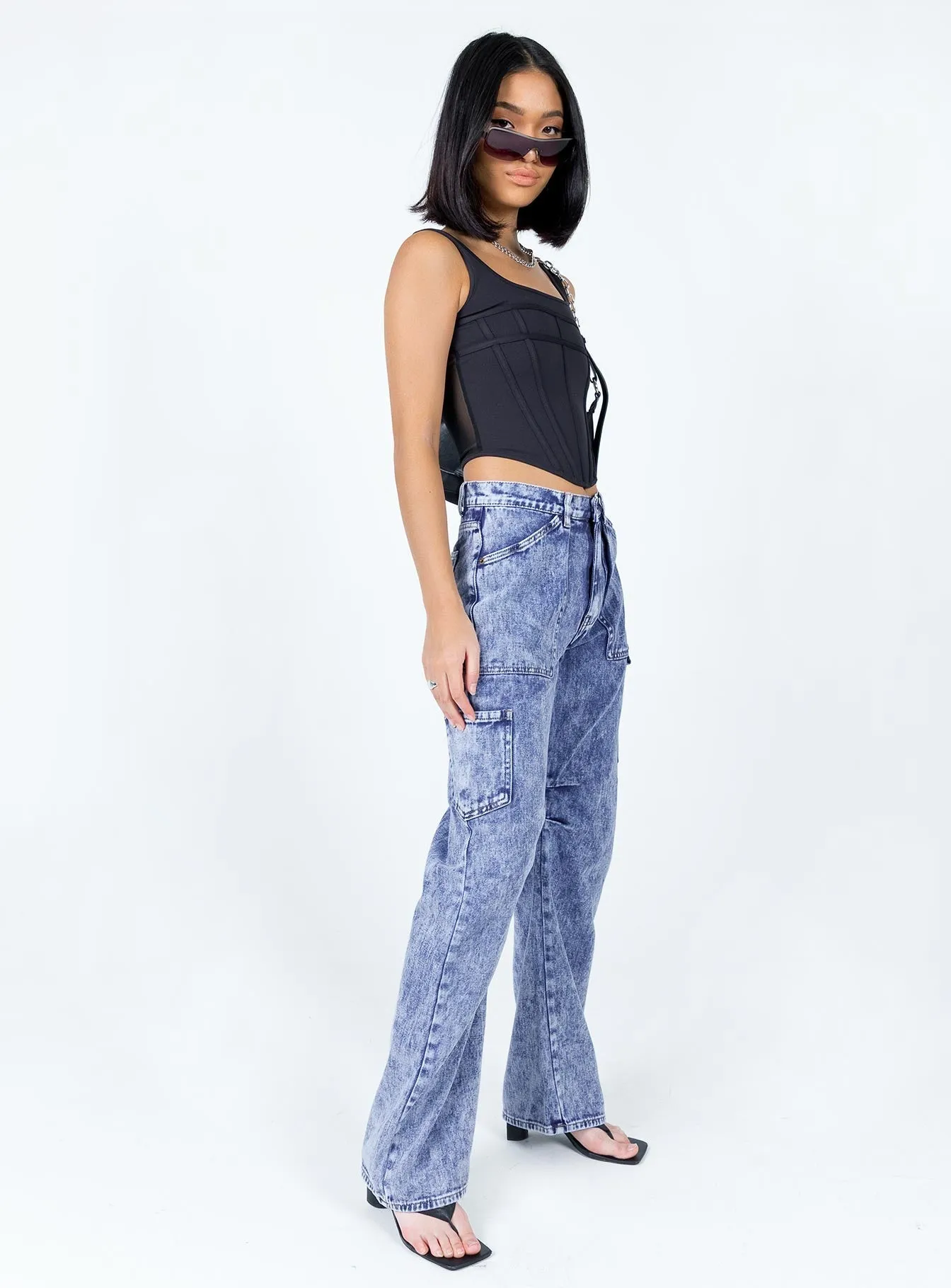 Miami Vice Pant Dark Wash Denim Traveler Gear Winter Warmth Smooth Festival Outfit Affordable Sunny Vibes