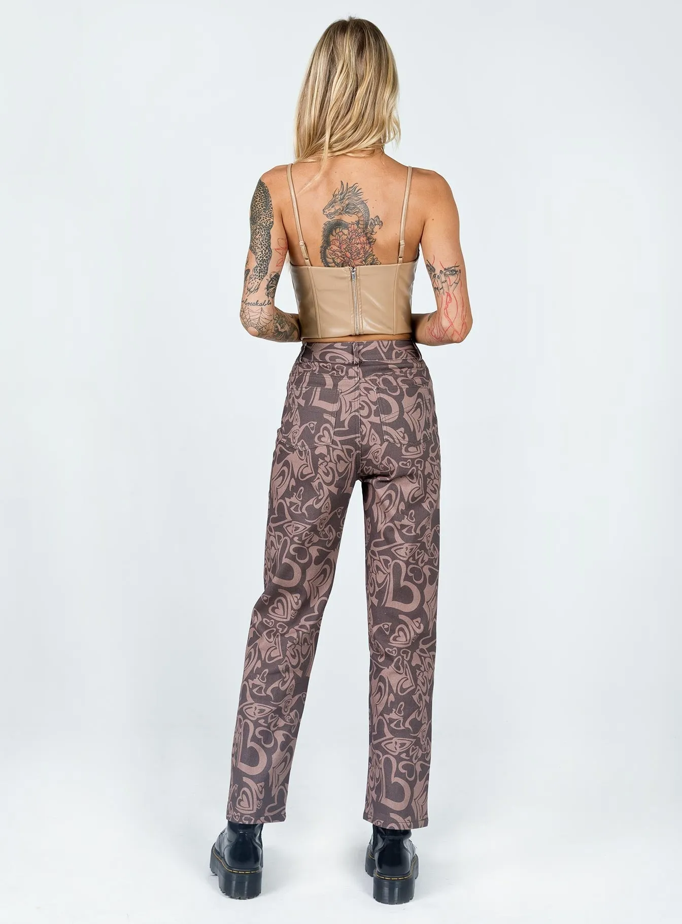Dameela Straight Leg Jeans Brown Classic Wear Slim