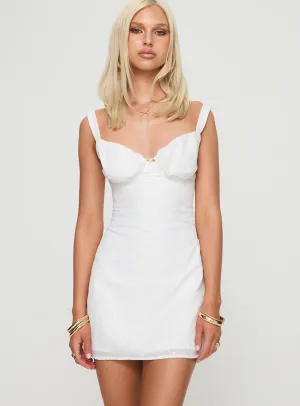 Faucher Mini Dress White Layered silhouette
