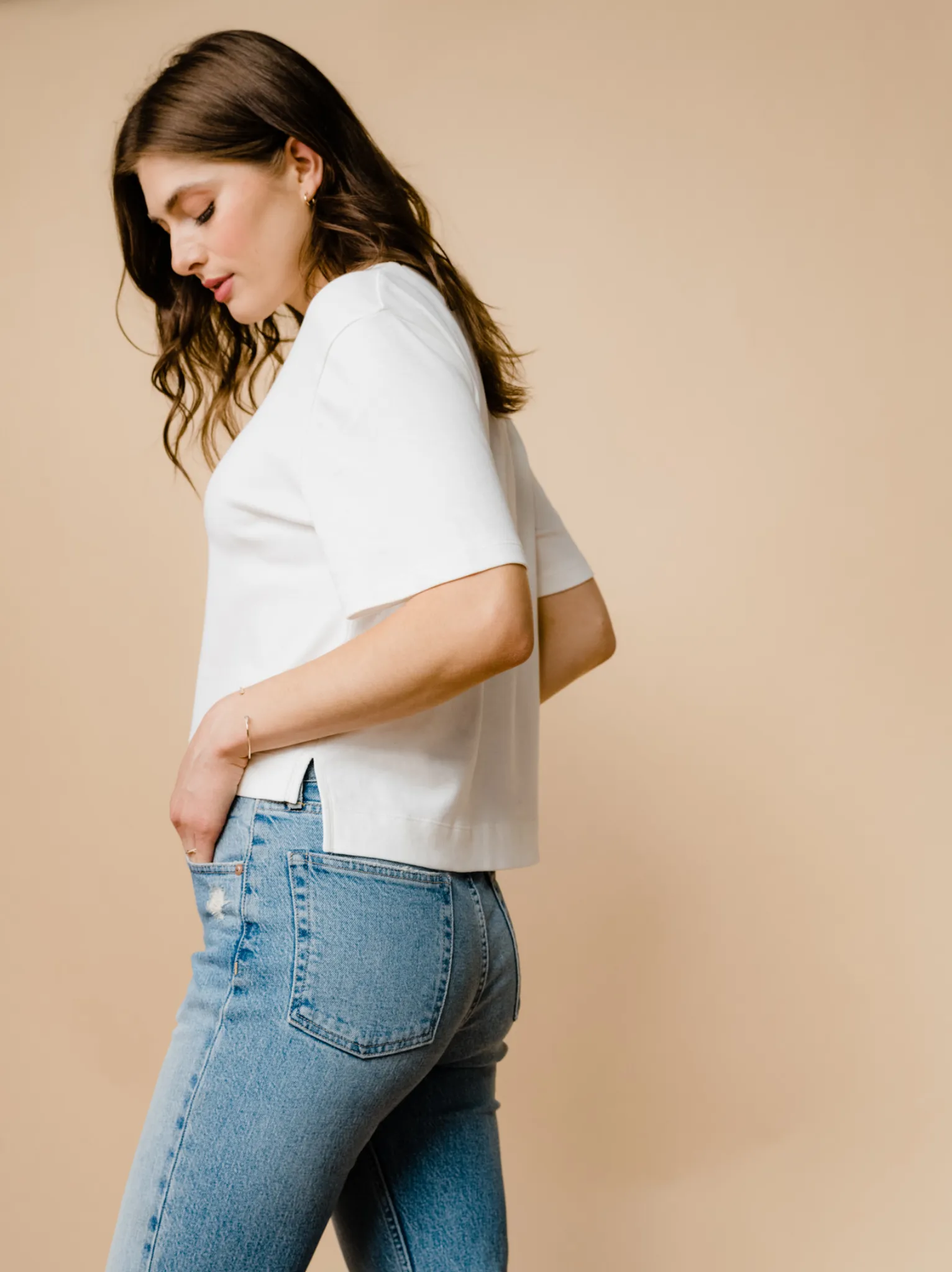 OekoTexCertified Maria Boxy Tee - White