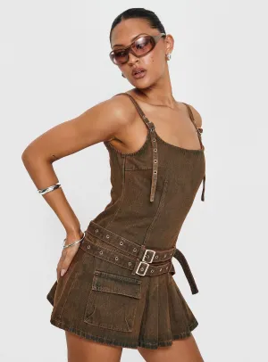 Fashion-forward short dress Biker Mini Dress Petrol