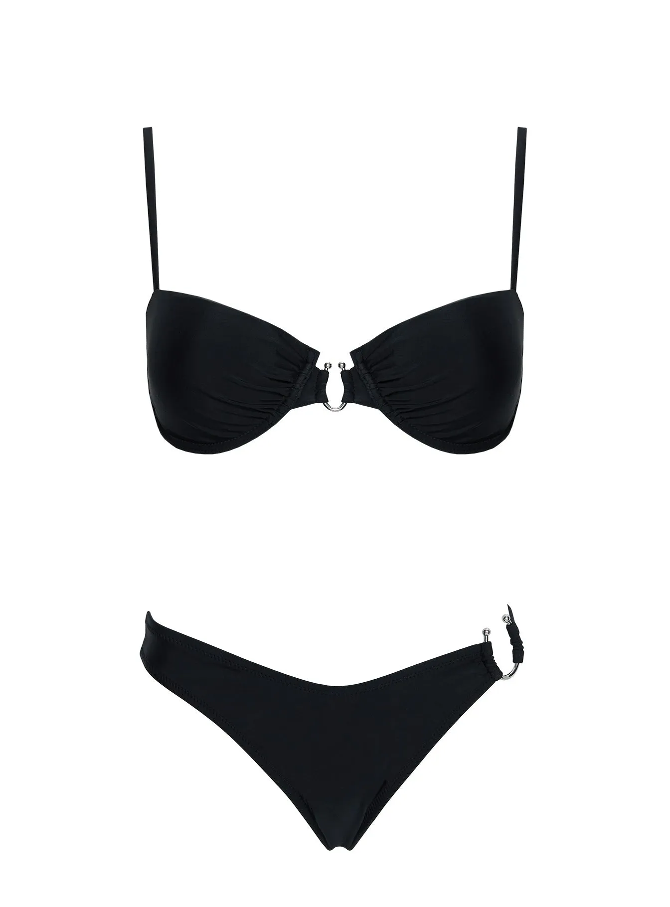 Zero Gravity Feel Mesh Ventilation Panels Alexea Hardware High Side Bikini Bottoms Black