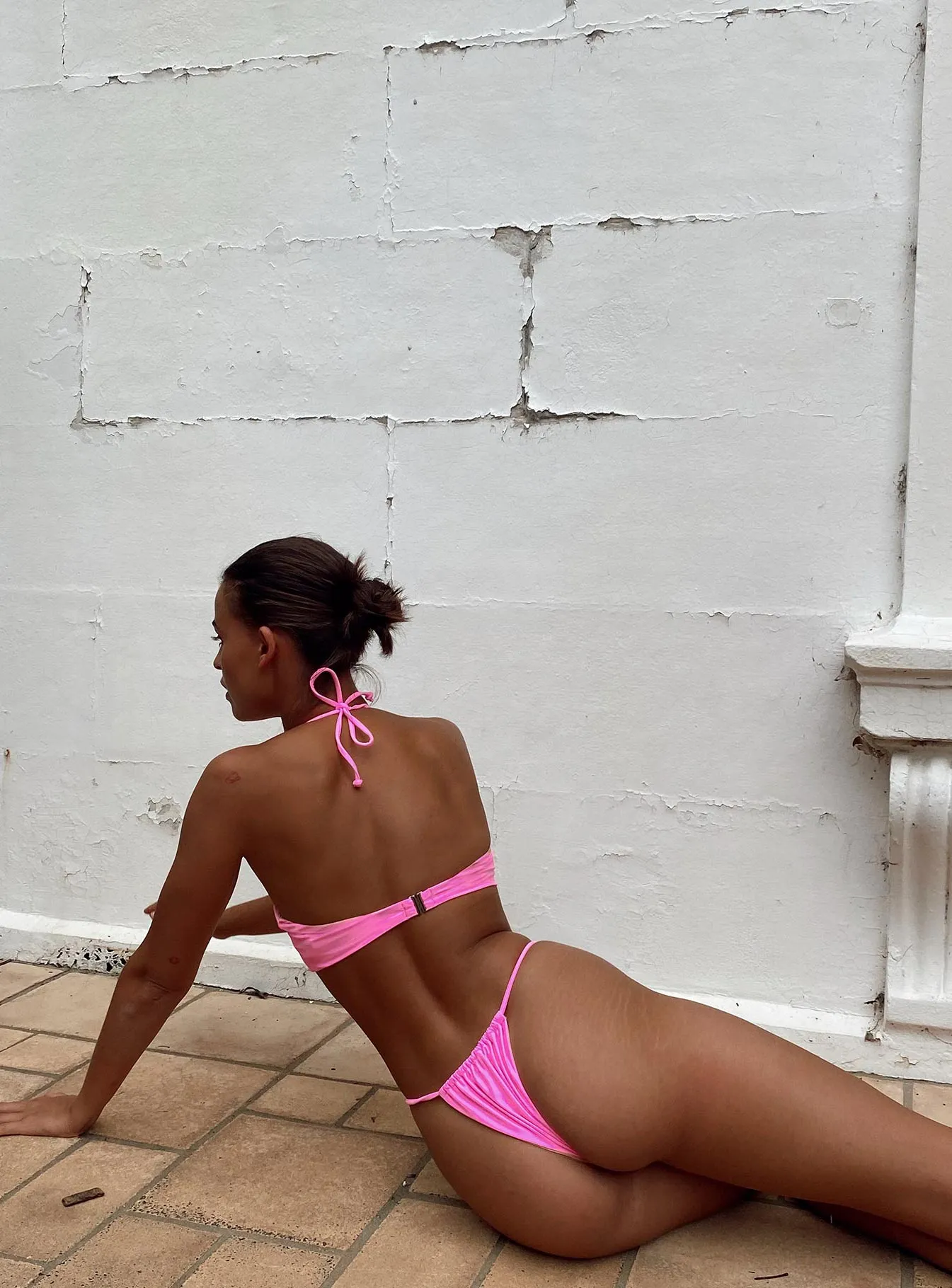 Alexis Bikini Bottoms Pink Comfortable Elastic Band Four Way Stretch