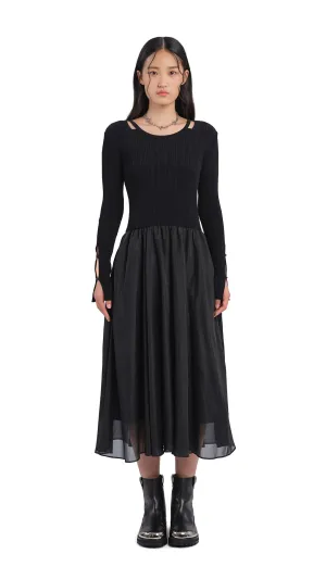 Cut-Out 2 In 1 Knit Dress Champion Glow