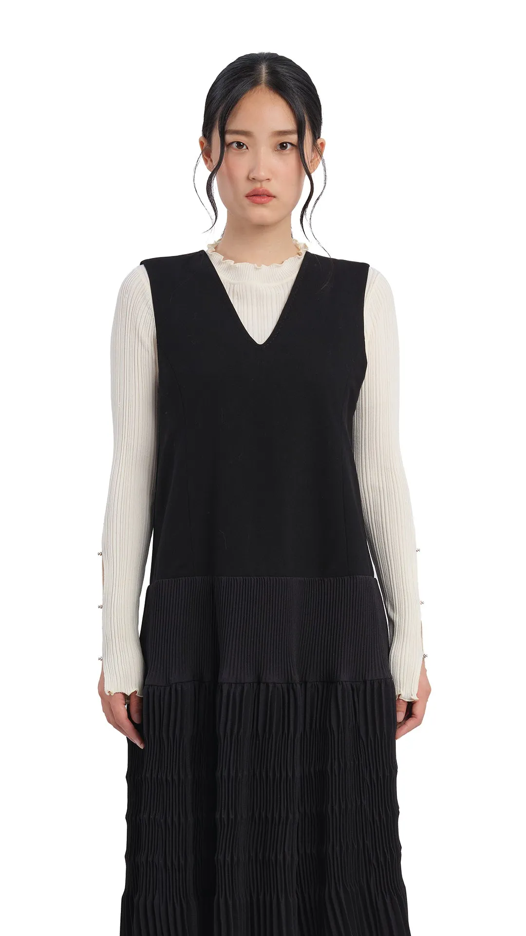 Olive Pleated Dress Creative Glow Winter Core