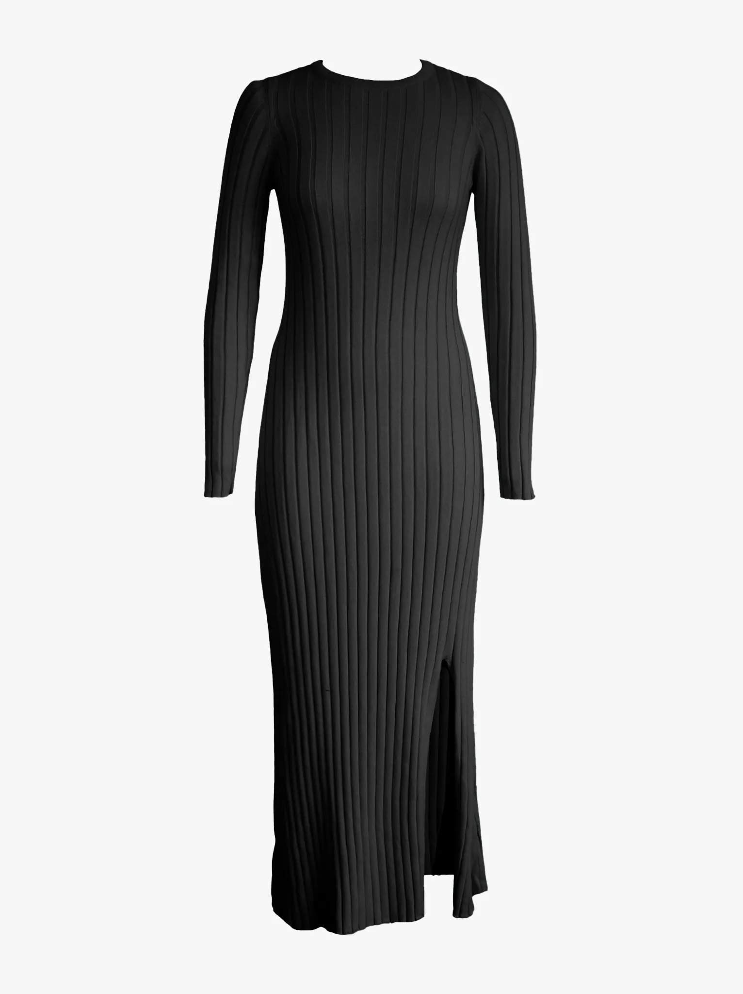 Data Mode Bridget Knit Midi Dress - Black