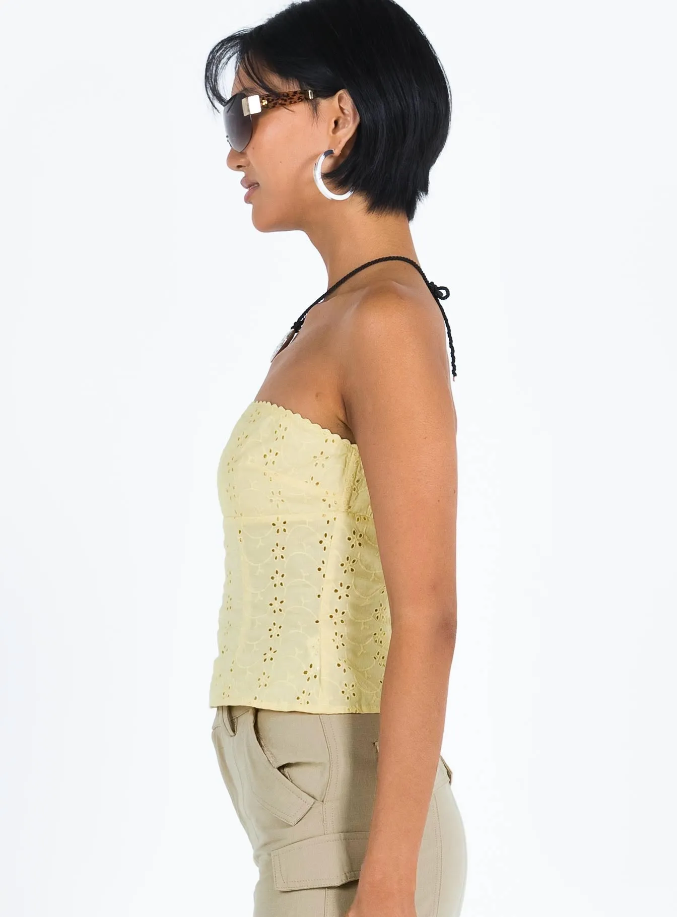 CroppedLength Parle Anglais Top Yellow Lower Impact