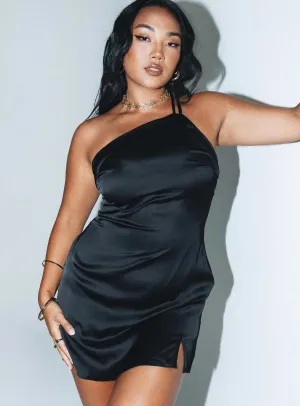 Mileah Backless Mini Dress Black Comfy Design