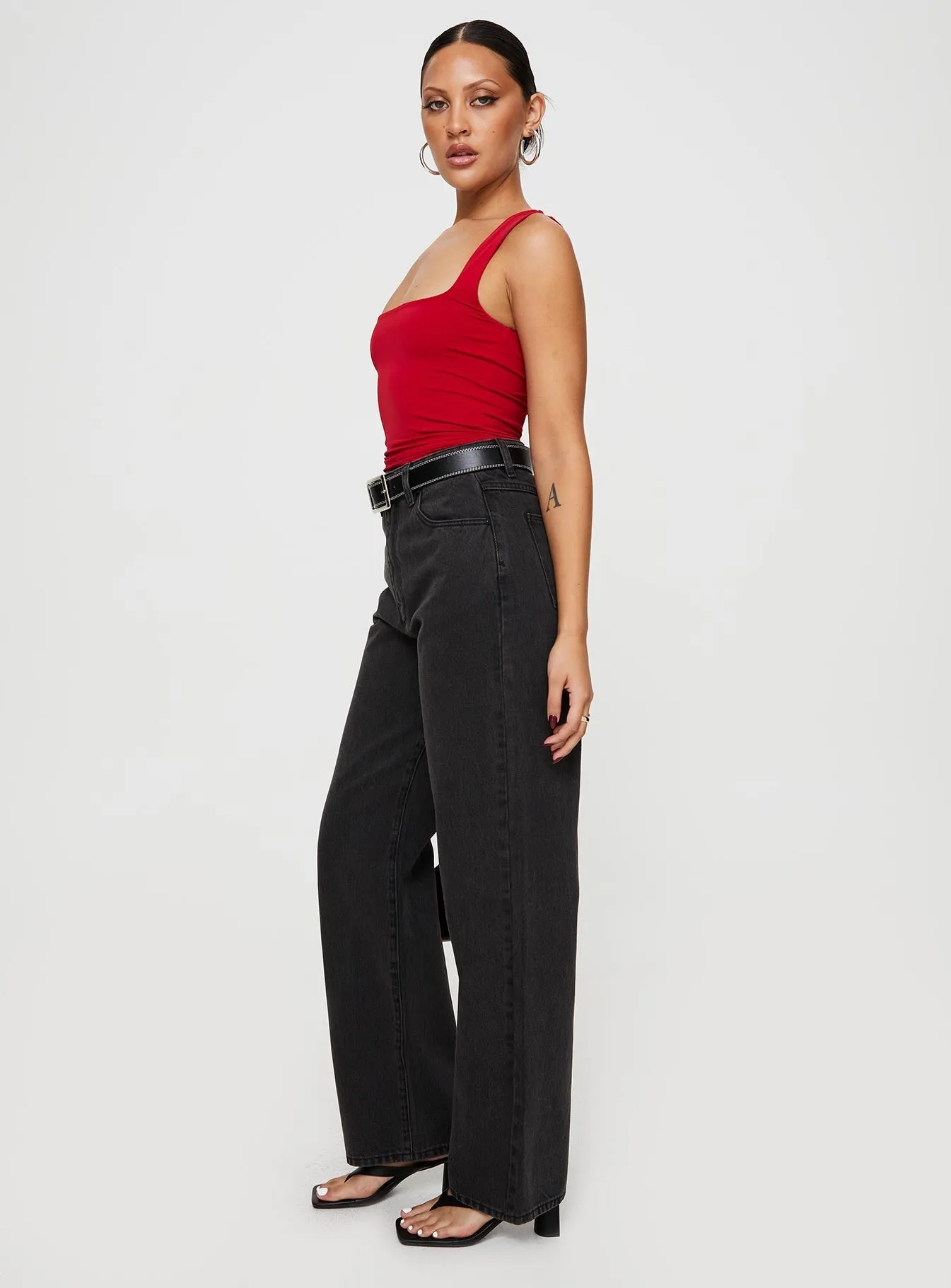 Abrand Carrie Jeans Teri Wash Black Seamless Pocket Design