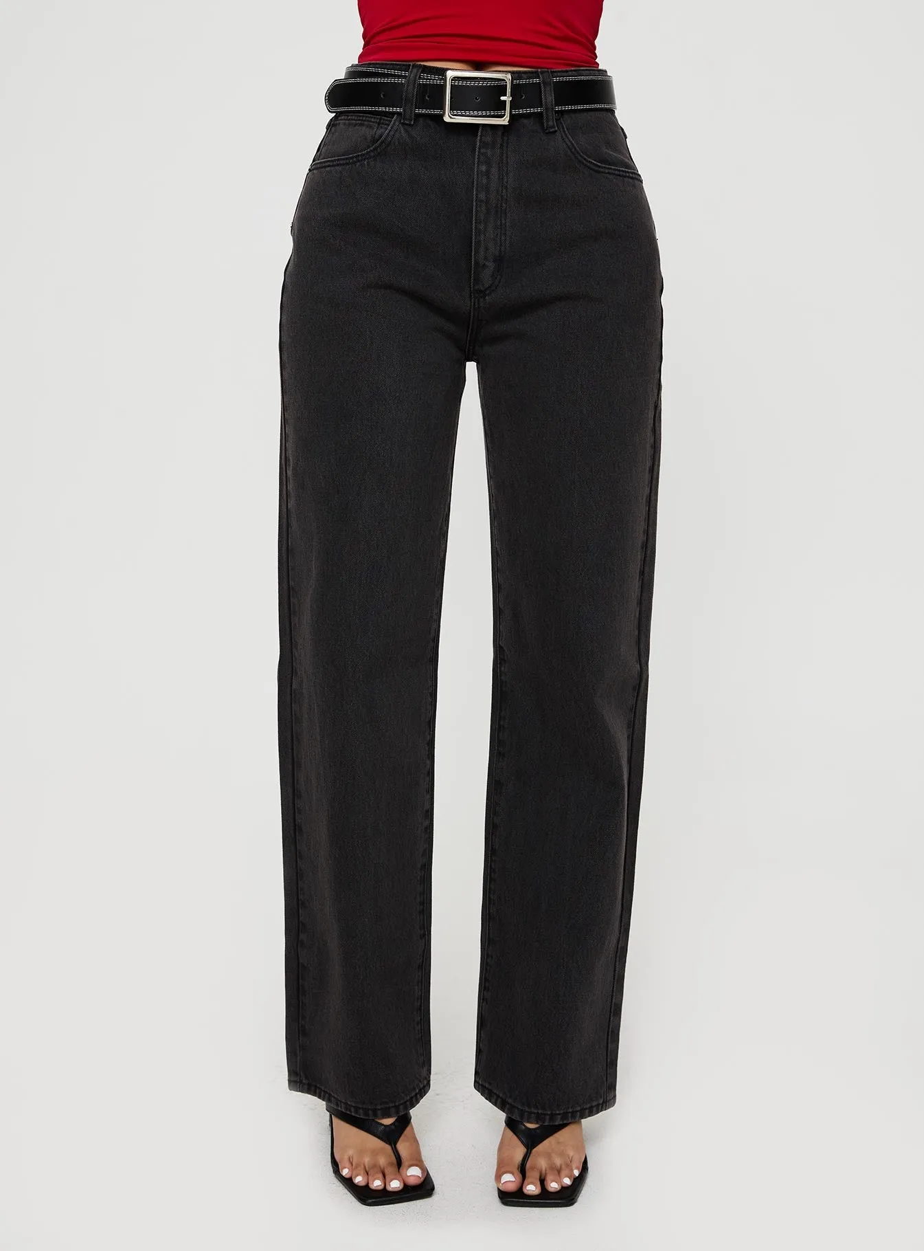 Abrand Carrie Jeans Teri Wash Black Quick Drying Fabric