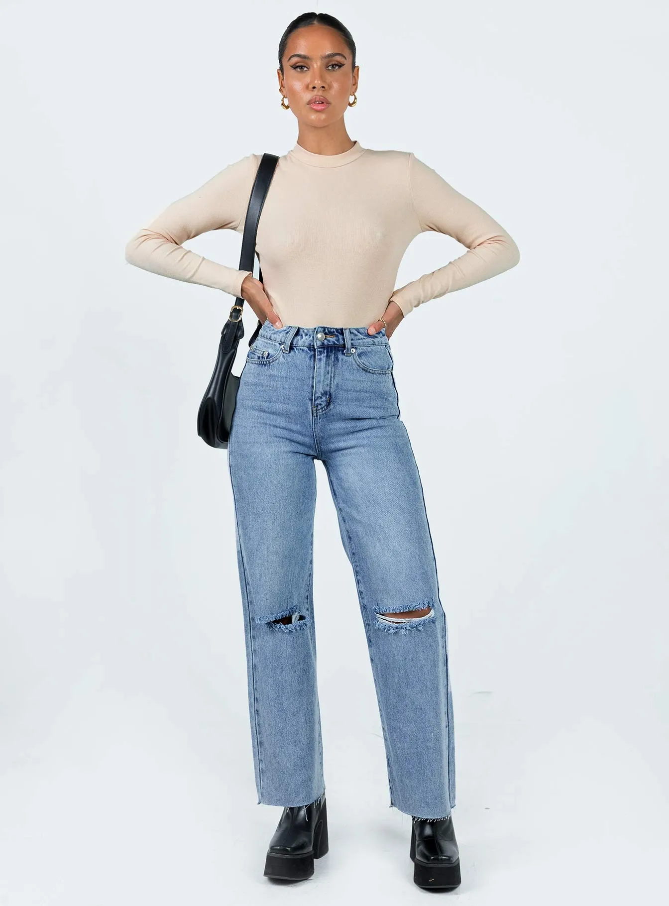Lightweight Urban Explorer High Quality Eco Friendly Thorne High Rise Straight Leg Jeans Denim