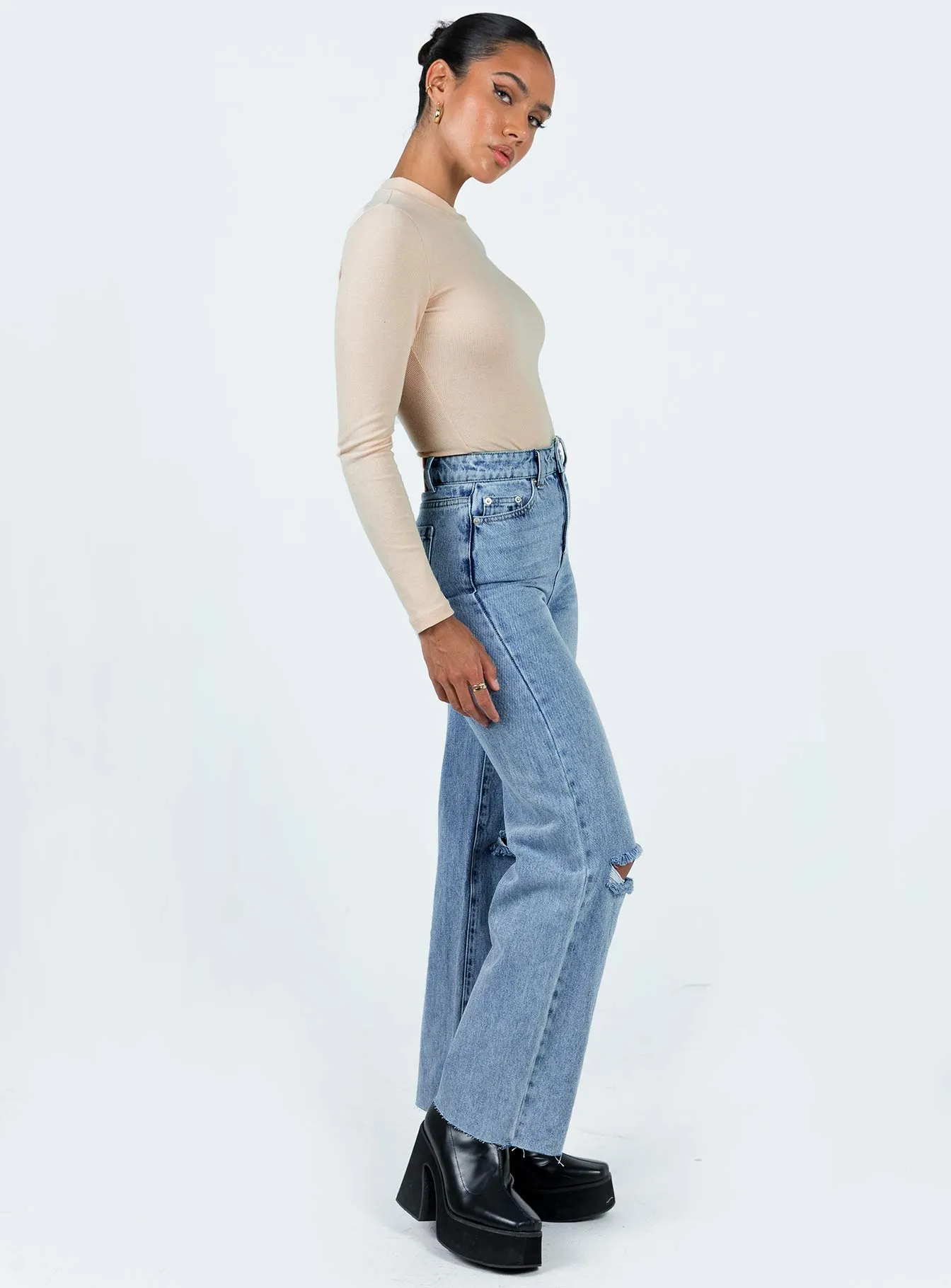 Thorne High Rise Straight Leg Jeans Denim Fashion friendly